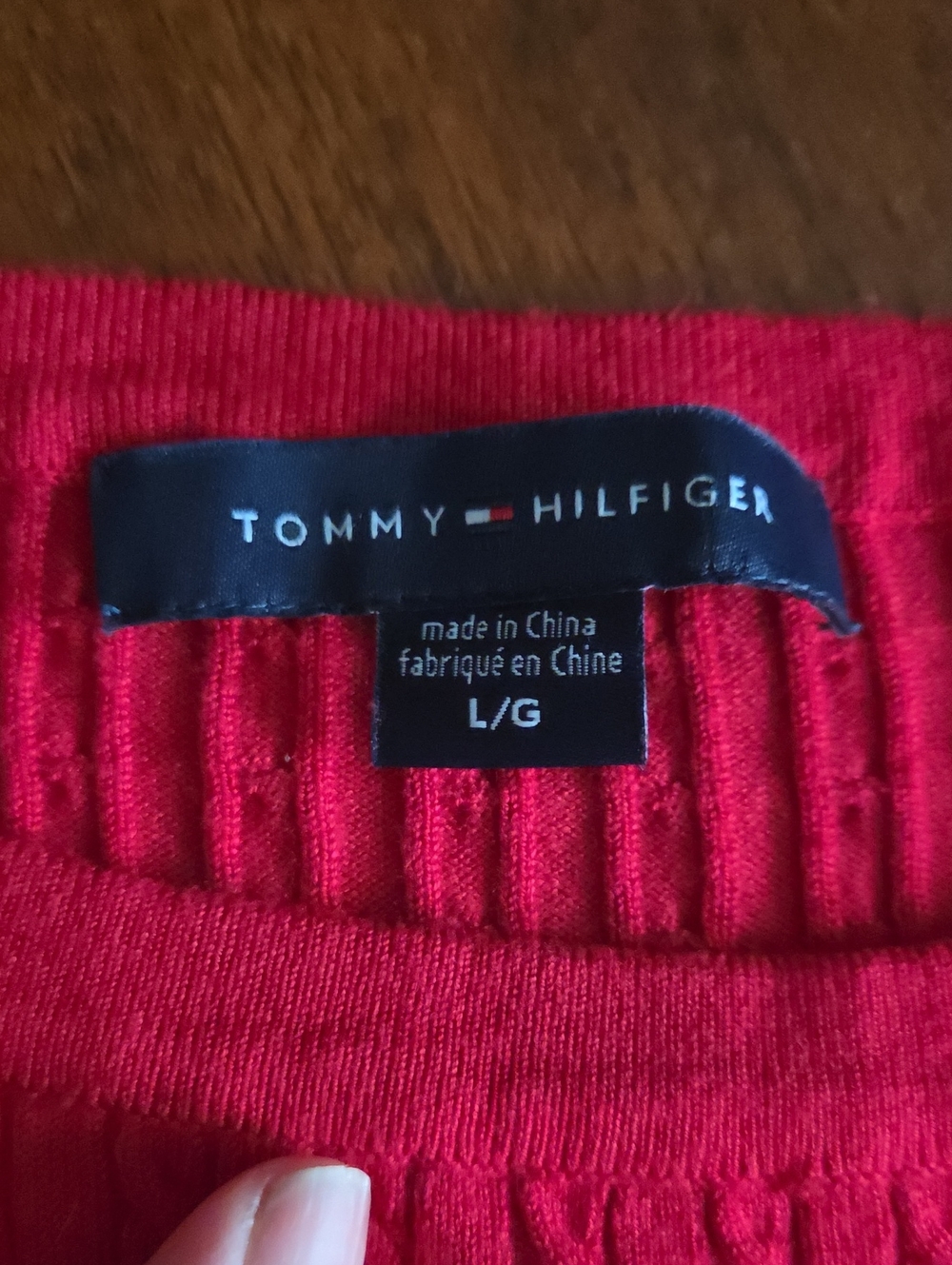 Tommy Hilfiger Women's Red Crewneck Sweater